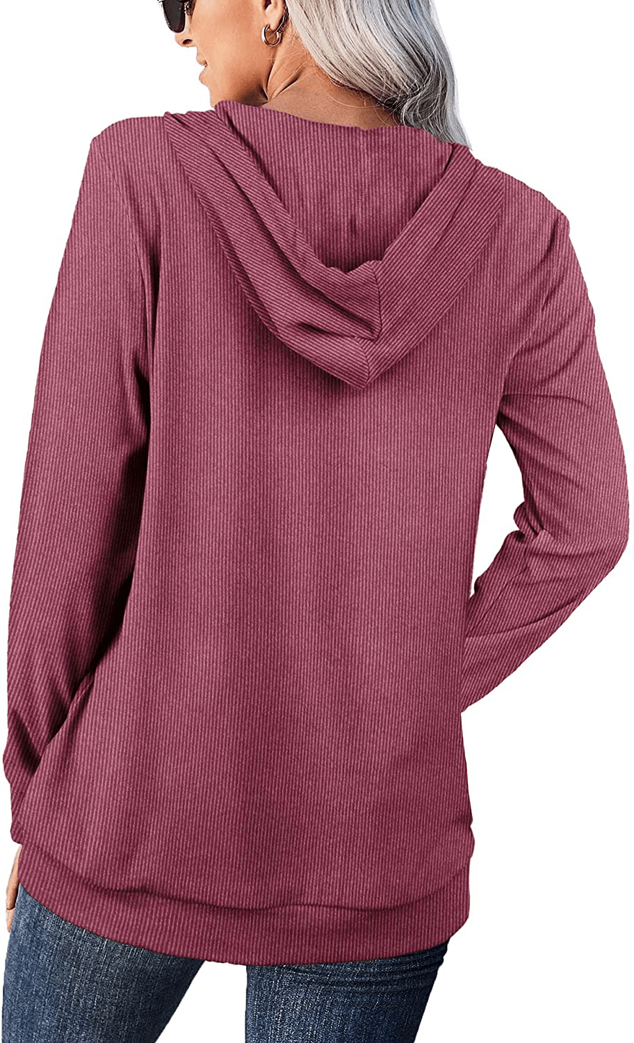 Aloodor Hoodies for Women Pullover Long Sleeve Sweatshirts with Pocket Apparel & Accessories > Clothing > Activewear Kylie Max   