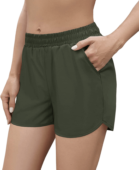 Aloodor Shorts for Women Casual Summer Athletic Quick Dry Lined Shorts Apparel & Accessories > Clothing > Shorts Kylie Max   