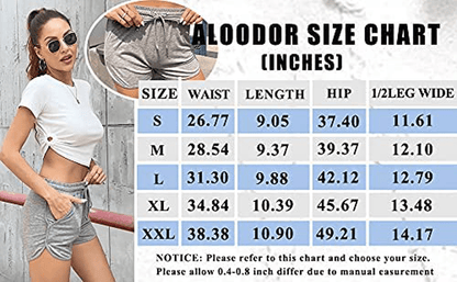 Aloodor Womens Athletic Shorts Running Dolphin Shorts with Pockets and Drawstring Apparel & Accessories > Clothing > Shorts Kylie Max   