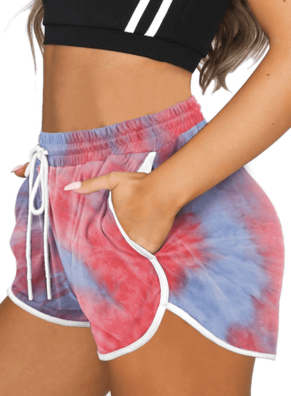 Aloodor Womens Workout Shorts with Pockets Tie Dye Athletic Shorts Plain Lounge Shorts Apparel & Accessories > Clothing > Shorts Kylie Max   