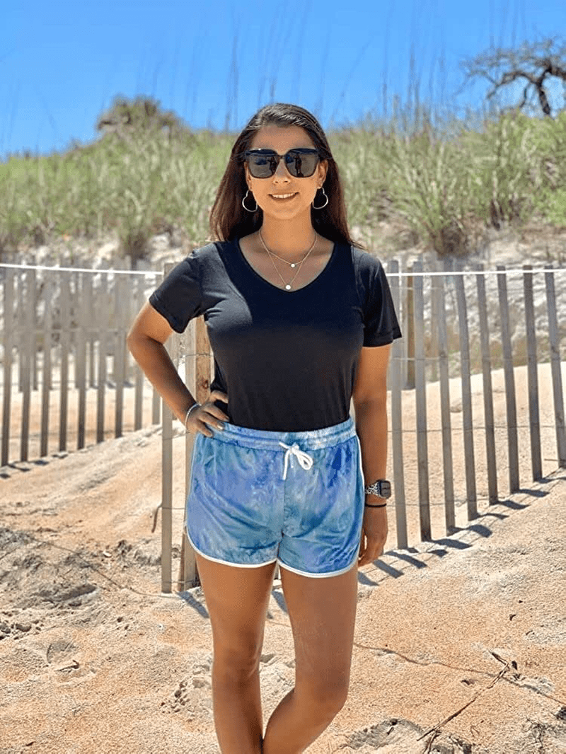 Aloodor Womens Workout Shorts with Pockets Tie Dye Athletic Shorts Plain Lounge Shorts Apparel & Accessories > Clothing > Shorts Kylie Max   