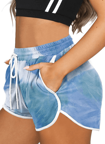 Aloodor Womens Workout Shorts with Pockets Tie Dye Athletic Shorts Plain Lounge Shorts Apparel & Accessories > Clothing > Shorts Kylie Max   
