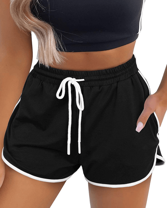 Aloodor Womens Workout Shorts with Pockets Tie Dye Athletic Shorts Plain Lounge Shorts Apparel & Accessories > Clothing > Shorts Kylie Max   