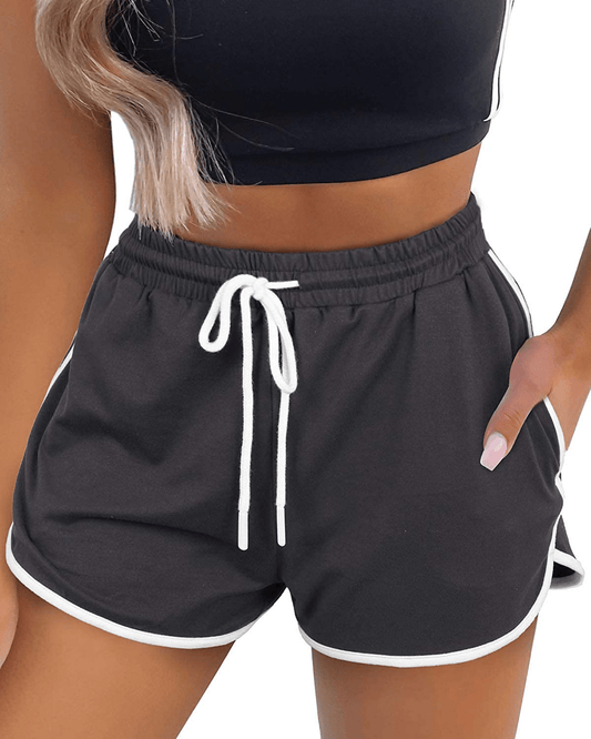 Aloodor Womens Workout Shorts with Pockets Tie Dye Athletic Shorts Plain Lounge Shorts Apparel & Accessories > Clothing > Shorts Kylie Max   
