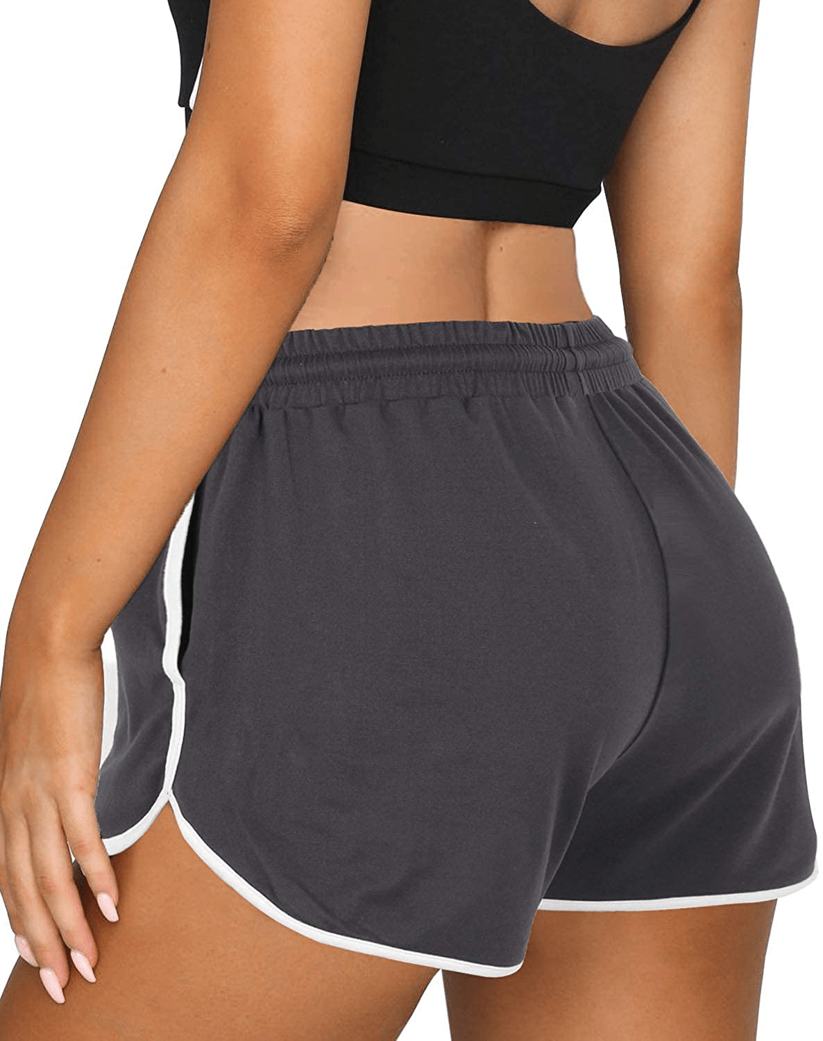 Aloodor Womens Workout Shorts with Pockets Tie Dye Athletic Shorts Plain Lounge Shorts Apparel & Accessories > Clothing > Shorts Kylie Max   