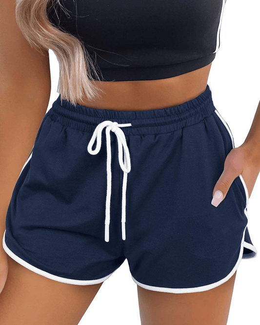 Aloodor Womens Workout Shorts with Pockets Tie Dye Athletic Shorts Plain Lounge Shorts Apparel & Accessories > Clothing > Shorts Kylie Max   