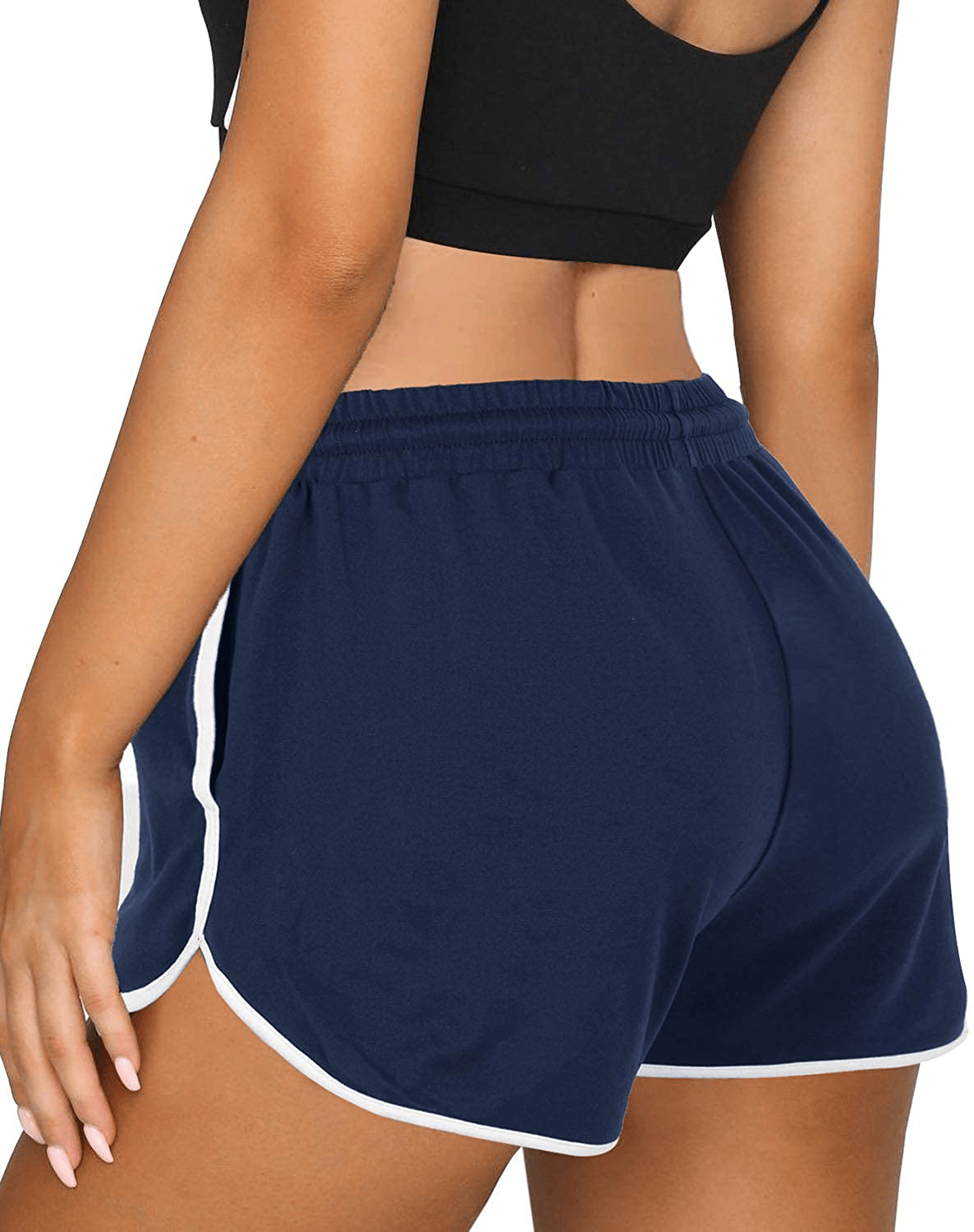 Aloodor Womens Workout Shorts with Pockets Tie Dye Athletic Shorts Plain Lounge Shorts Apparel & Accessories > Clothing > Shorts Kylie Max   