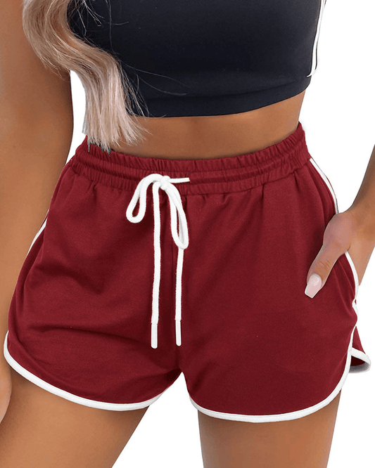 Aloodor Womens Workout Shorts with Pockets Tie Dye Athletic Shorts Plain Lounge Shorts Apparel & Accessories > Clothing > Shorts Kylie Max   