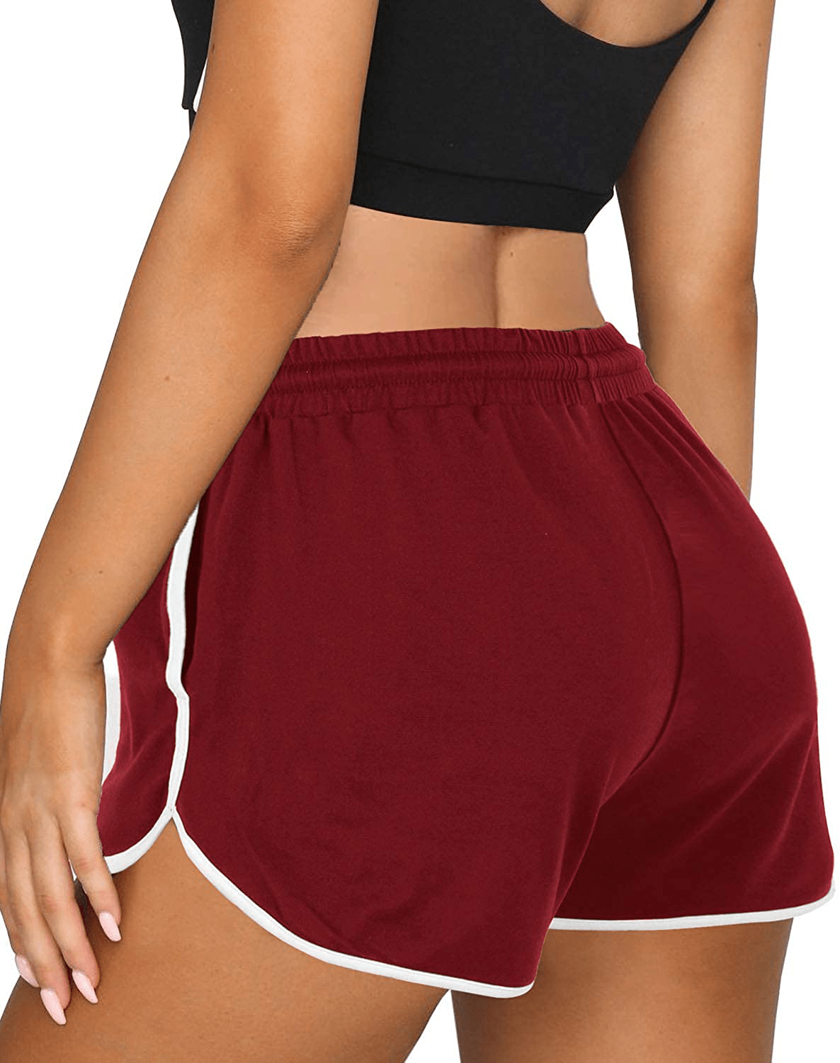 Aloodor Womens Workout Shorts with Pockets Tie Dye Athletic Shorts Plain Lounge Shorts Apparel & Accessories > Clothing > Shorts Kylie Max   