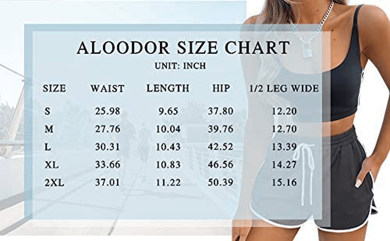 Aloodor Womens Workout Shorts with Pockets Tie Dye Athletic Shorts Plain Lounge Shorts Apparel & Accessories > Clothing > Shorts Kylie Max   