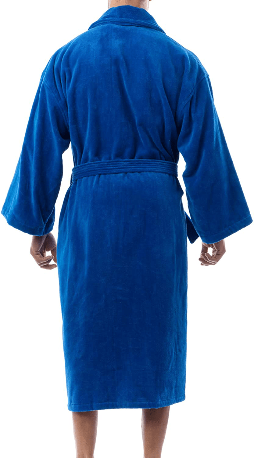 Alpine Swiss Aiden Mens Cotton Terry Cloth Bathrobe Shawl Collar Velour Spa Robe Apparel & Accessories > Clothing > Sleepwear & Loungewear > Robes Kylie Max   