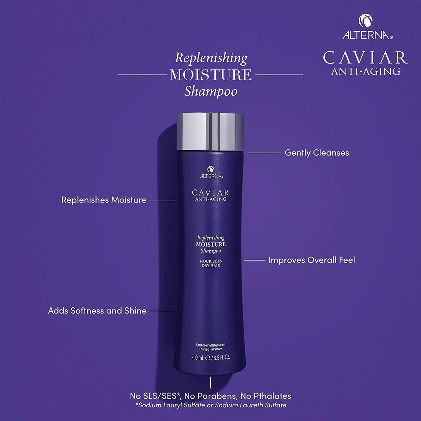 Alterna Caviar Anti-Aging Replenishing Moisture Shampoo | for Dry, Brittle Hair | Protects, Restores & Hydrates | Sulfate Free Health & Beauty > Personal Care > Hair Care Alterna Haircare   