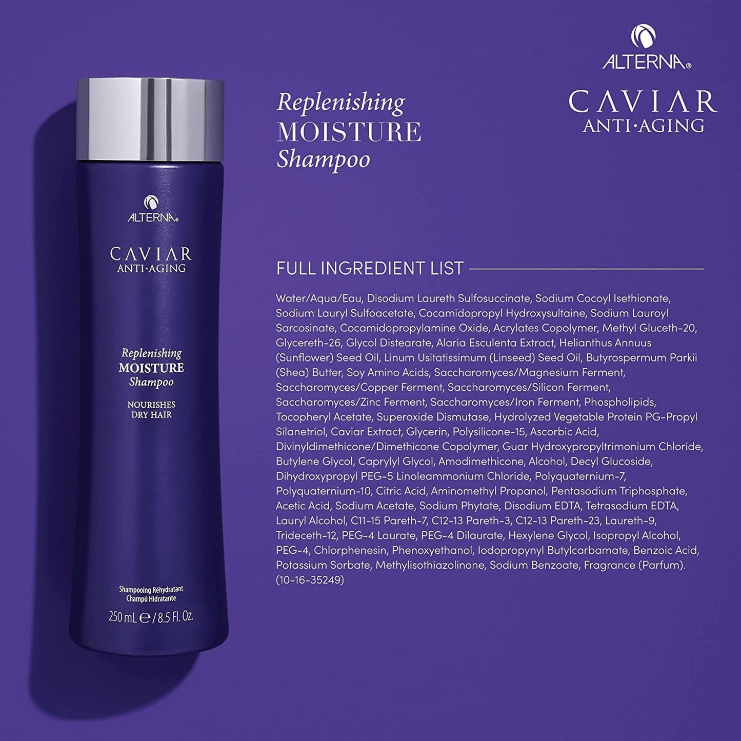 Alterna Caviar Anti-Aging Replenishing Moisture Shampoo | for Dry, Brittle Hair | Protects, Restores & Hydrates | Sulfate Free Health & Beauty > Personal Care > Hair Care Alterna Haircare   