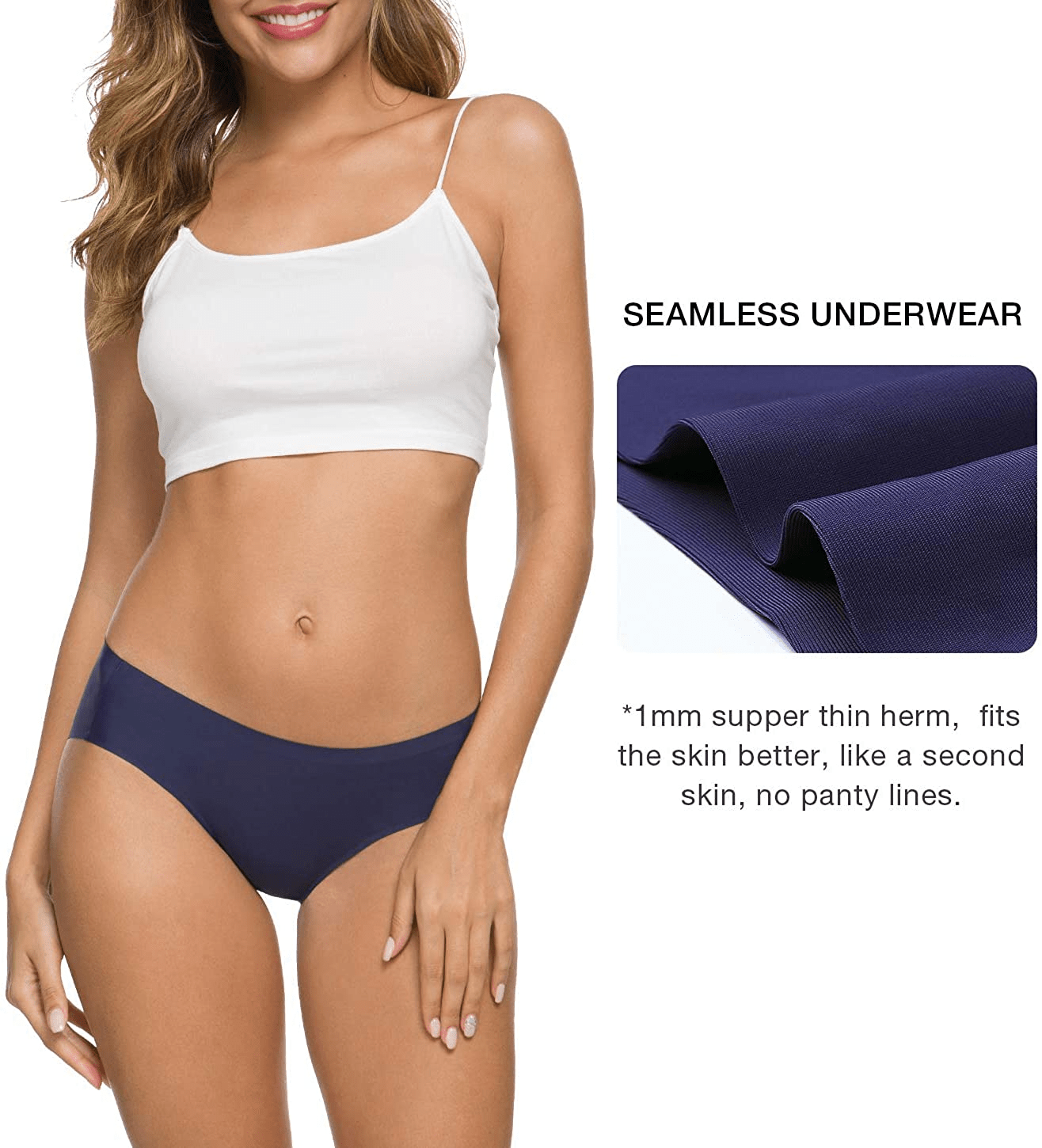 ALTHEANRAY Women’S Seamless Hipster Underwear No Show Panties Soft Stretch Bikini Underwears Multi-Pack Apparel & Accessories > Clothing > Underwear & Socks > Underwear Altheanray   