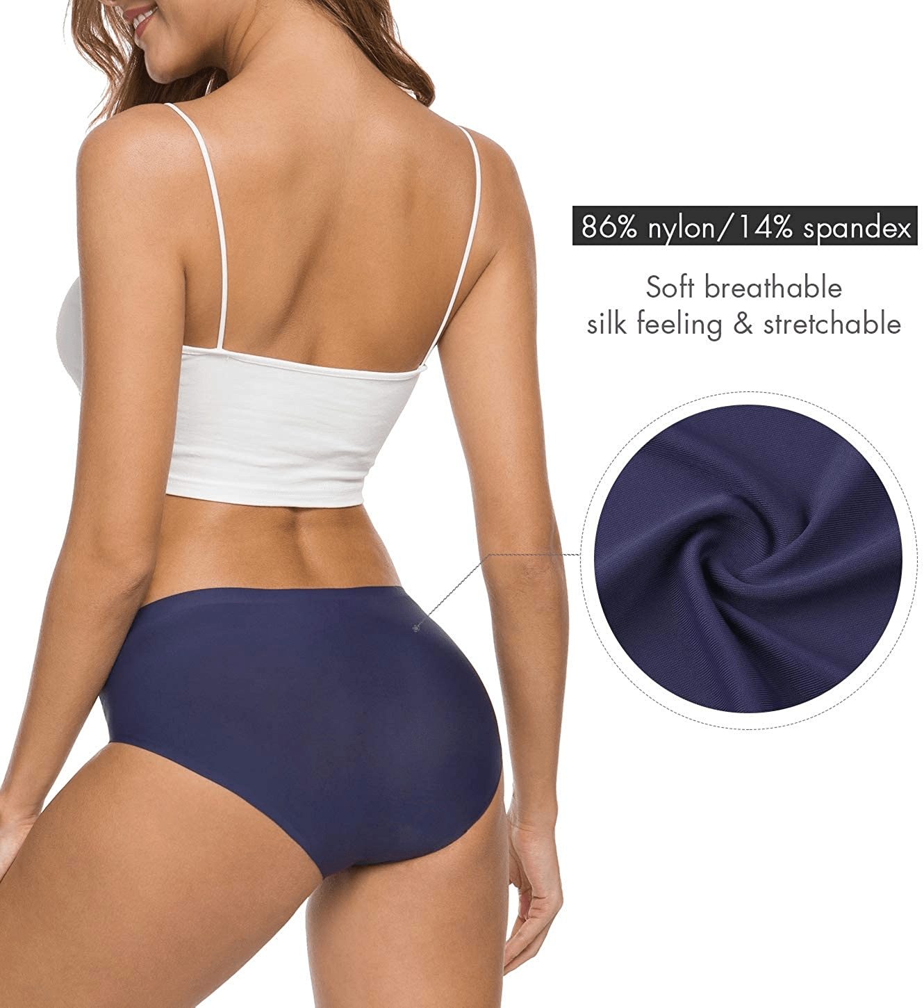 ALTHEANRAY Women’S Seamless Hipster Underwear No Show Panties Soft Stretch Bikini Underwears Multi-Pack Apparel & Accessories > Clothing > Underwear & Socks > Underwear Altheanray   