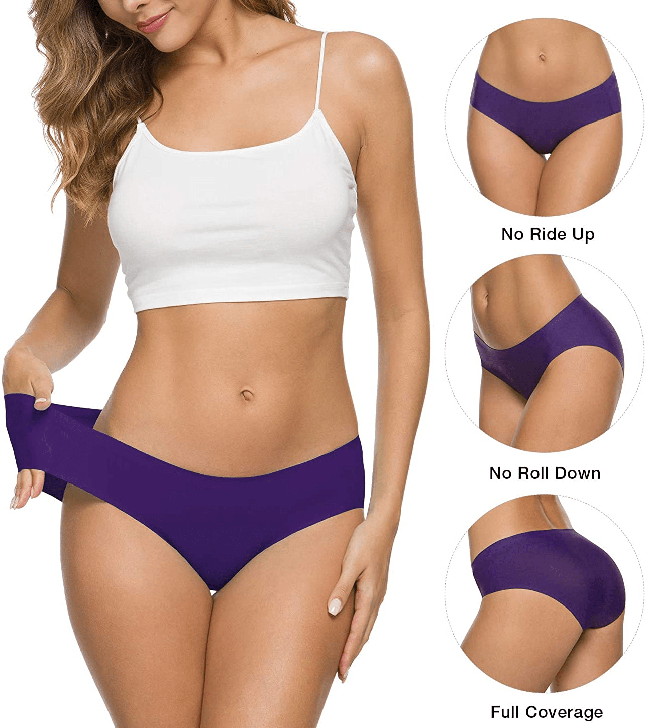 ALTHEANRAY Women’S Seamless Hipster Underwear No Show Panties Soft Stretch Bikini Underwears Multi-Pack  Altheanray   
