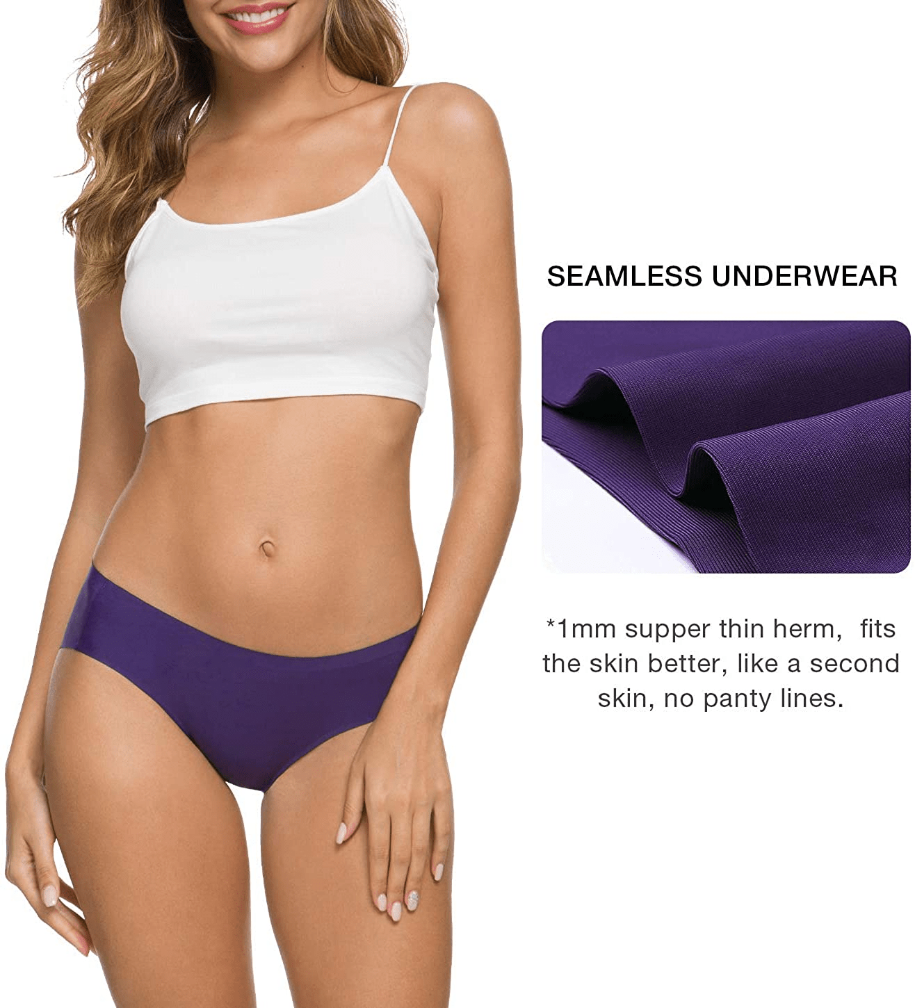 ALTHEANRAY Women’S Seamless Hipster Underwear No Show Panties Soft Stretch Bikini Underwears Multi-Pack  Altheanray   