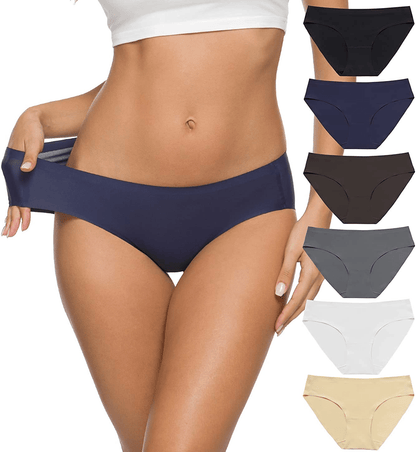 ALTHEANRAY Women’S Seamless Hipster Underwear No Show Panties Soft Stretch Bikini Underwears Multi-Pack  Altheanray Color12 Medium 