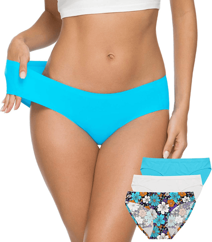 ALTHEANRAY Women’S Seamless Hipster Underwear No Show Panties Soft Stretch Bikini Underwears Multi-Pack  Altheanray Color14 X-Large 