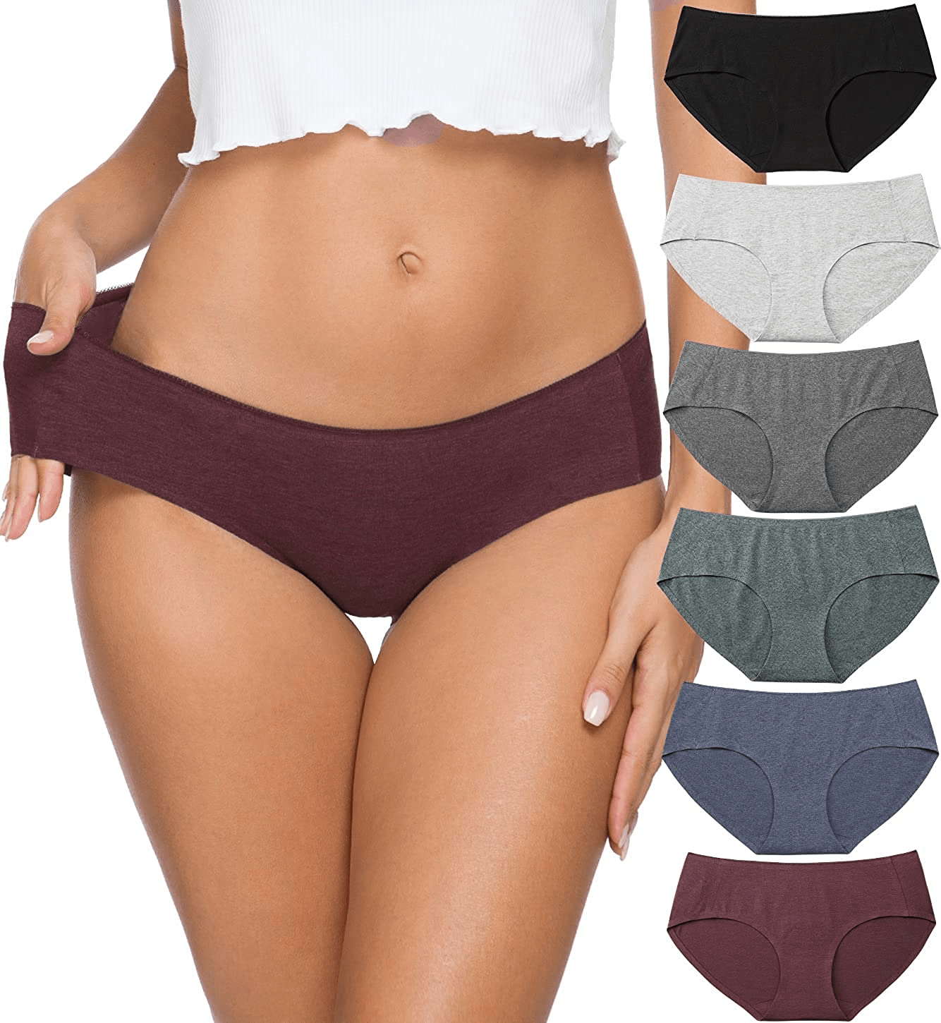 Altheanray Womens Underwear Seamless Cotton Briefs Panties for Women 6 Pack Apparel & Accessories > Clothing > Underwear & Socks > Underwear Altheanray Cotton Panties Women B/Dg X-Large 
