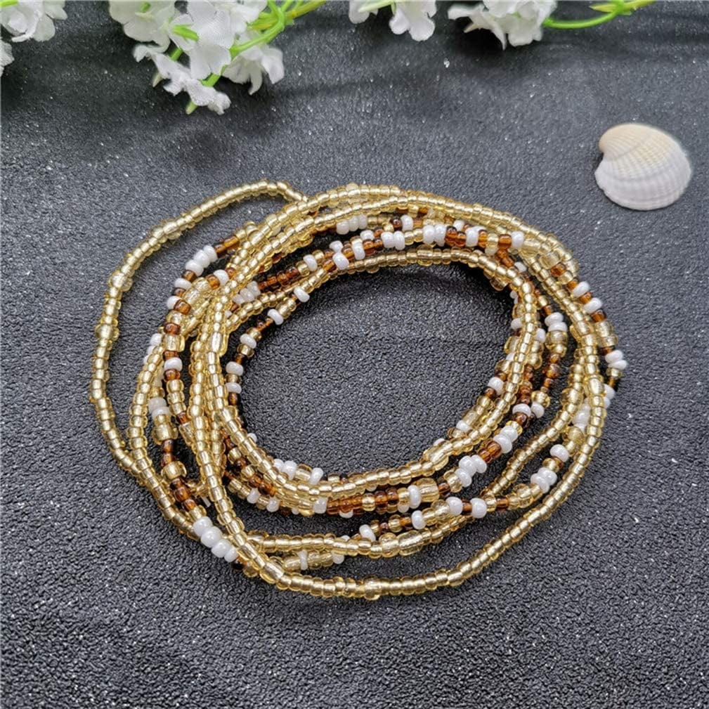 Althrorry Waist Beads Body Jewelry, Colorful Belly Beads, Bead Jewelry, Belly Chains, Waist Chain (2 Piece) Apparel & Accessories > Jewelry > Body Jewelry Althrorry   