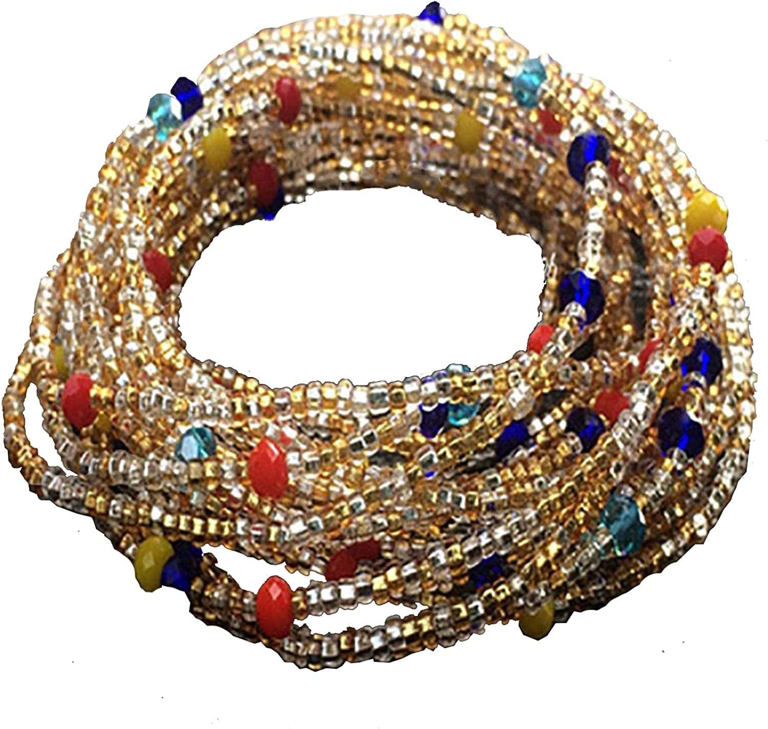Althrorry Waist Beads Body Jewelry, Colorful Belly Beads, Bead Jewelry, Belly Chains, Waist Chain (2 Piece) Apparel & Accessories > Jewelry > Body Jewelry Althrorry muti red  
