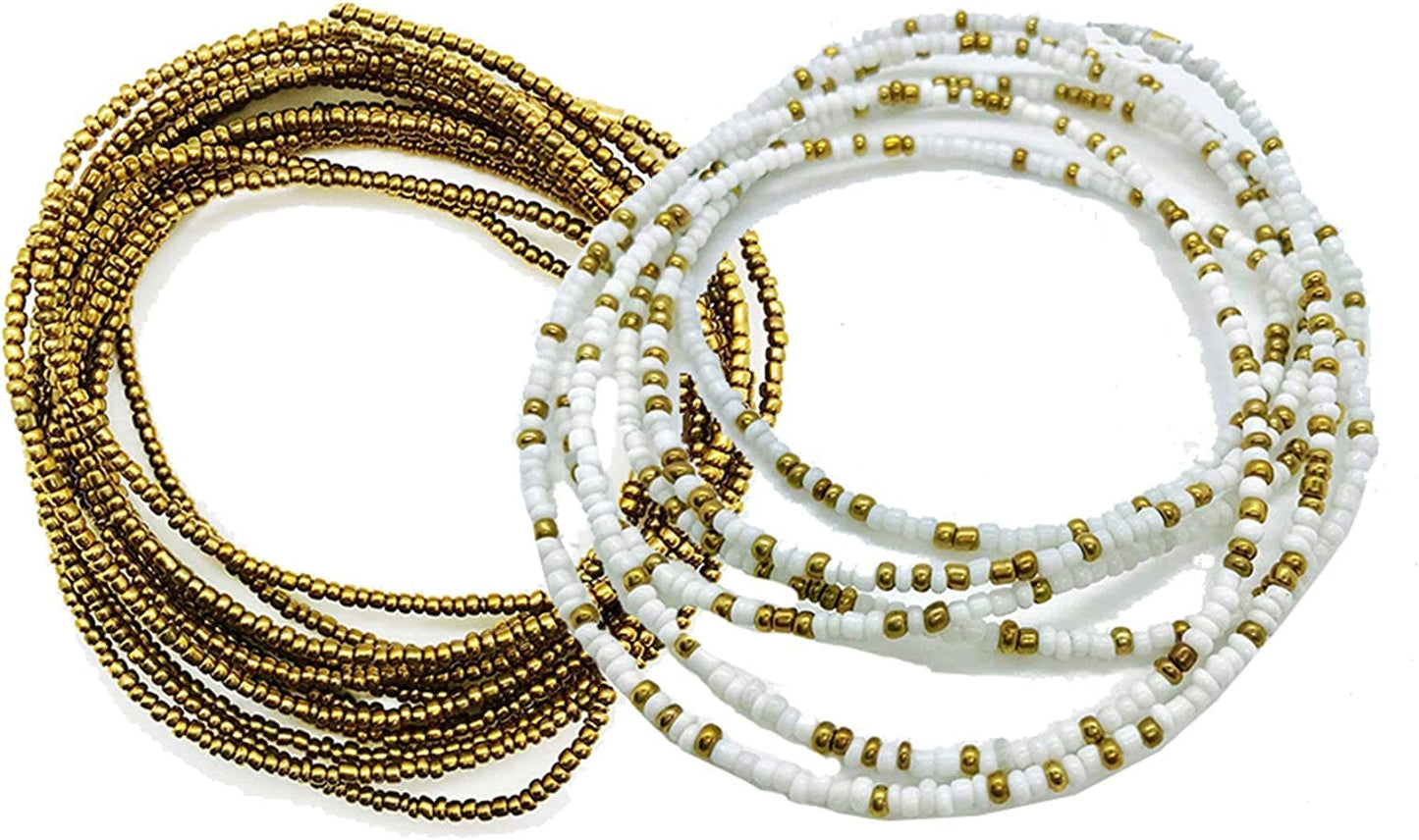 Althrorry Waist Beads Body Jewelry, Colorful Belly Beads, Bead Jewelry, Belly Chains, Waist Chain (2 Piece) Apparel & Accessories > Jewelry > Body Jewelry Althrorry Yellow  