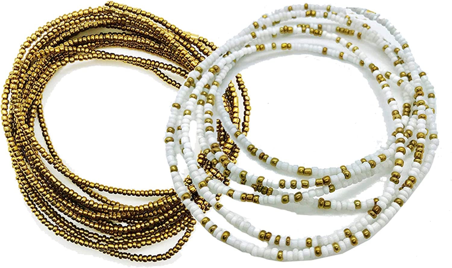 Althrorry Waist Beads Body Jewelry, Colorful Belly Beads, Bead Jewelry, Belly Chains, Waist Chain (2 Piece) Apparel & Accessories > Jewelry > Body Jewelry Althrorry Yellow  