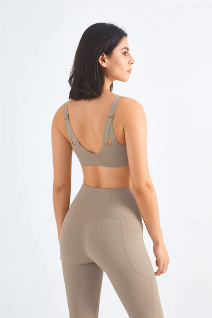 Altiland Adjustable Straps Sports Bra for Women High Support, Padded Workout Yoga Athletic Exercise Tops