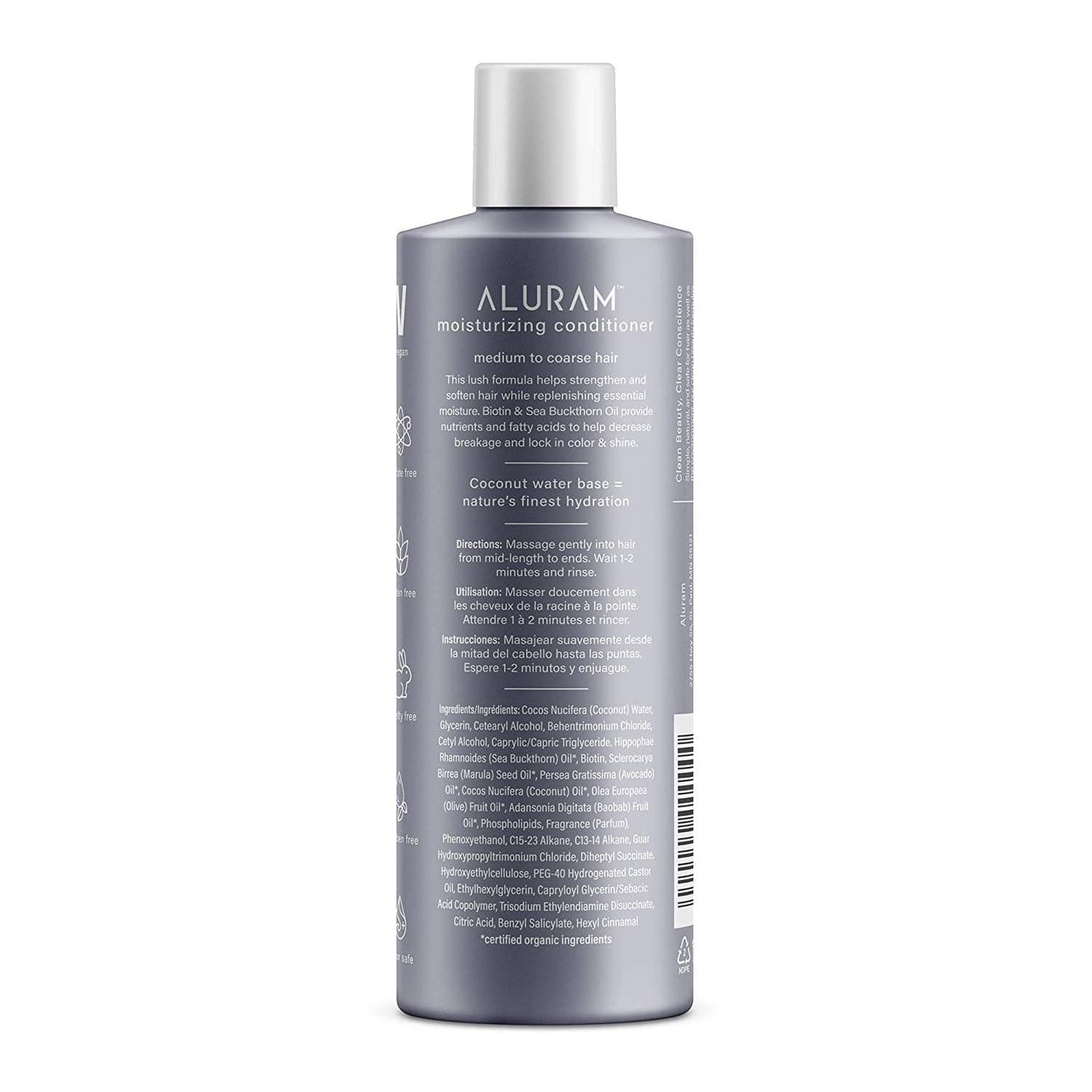 Aluram Coconut Water Based Moisturizing Conditioner for Men & Women - Clean Beauty - Sulfate & Paraben Free Health & Beauty > Personal Care > Hair Care ALURAM   