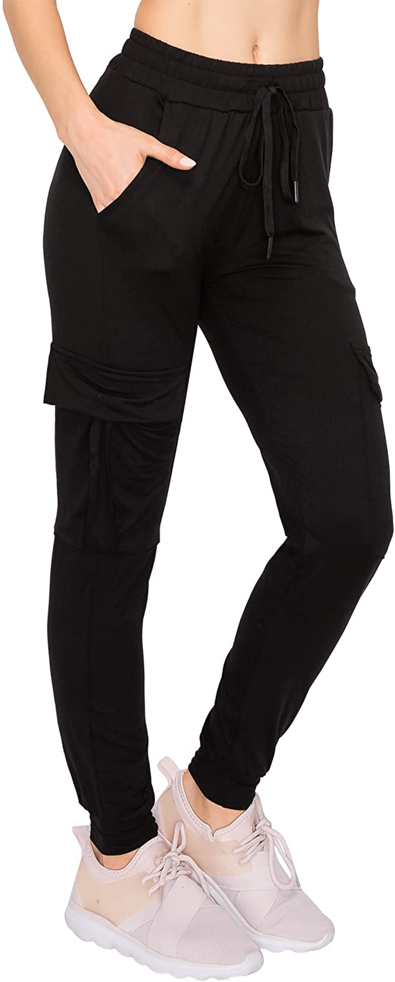 ALWAYS Women'S Cargo Jogger Pants - Buttery Soft Casual Comfy Lounge Sweatpants for Women Apparel & Accessories > Clothing > Activewear Kylie Max   
