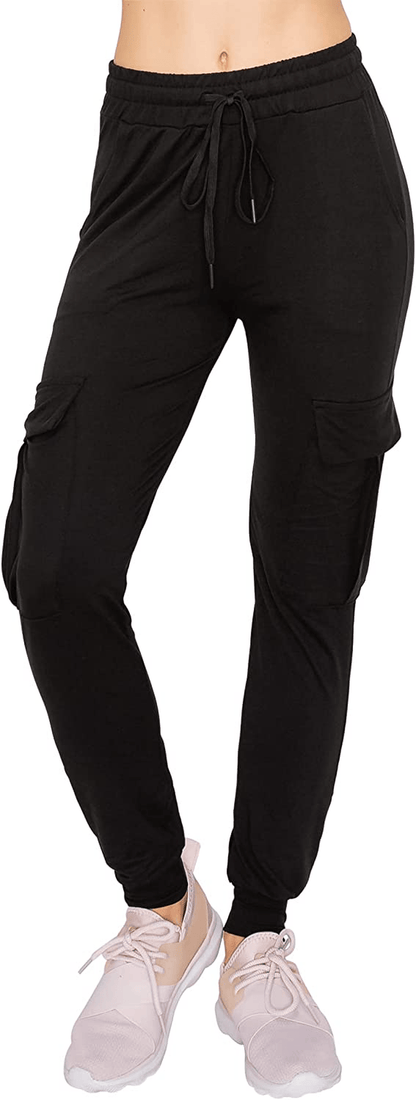 ALWAYS Women'S Cargo Jogger Pants - Buttery Soft Casual Comfy Lounge Sweatpants for Women Apparel & Accessories > Clothing > Activewear Kylie Max   