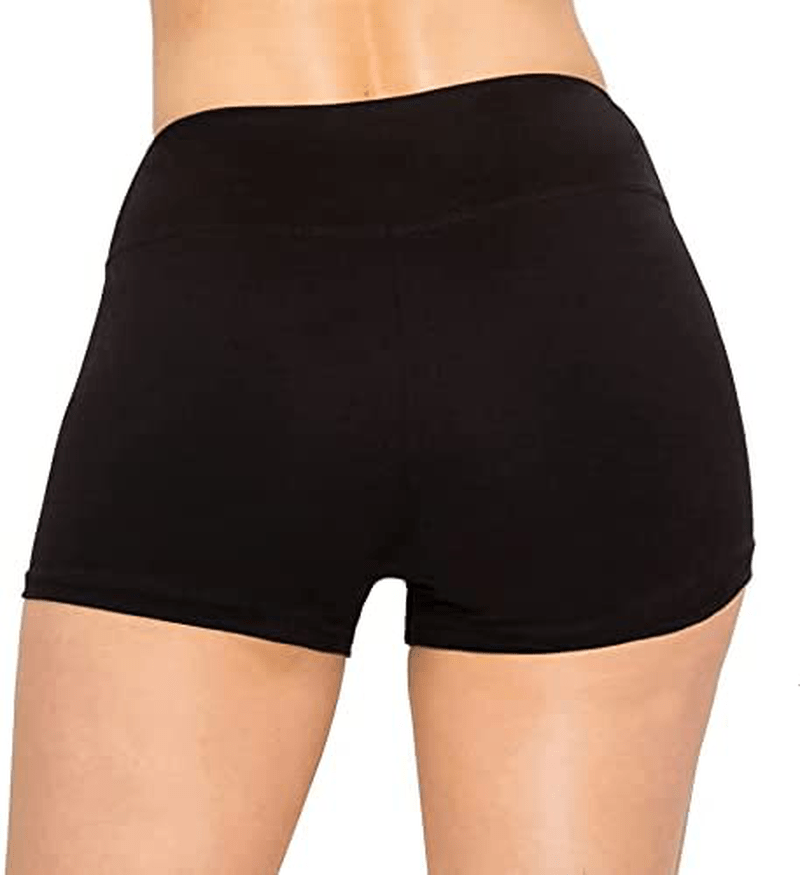 ALWAYS Women Workout Yoga Shorts - Premium Buttery Soft Solid Stretch Cheerleader Running Dance Volleyball Short Pants Apparel & Accessories > Clothing > Shorts Kylie Max   