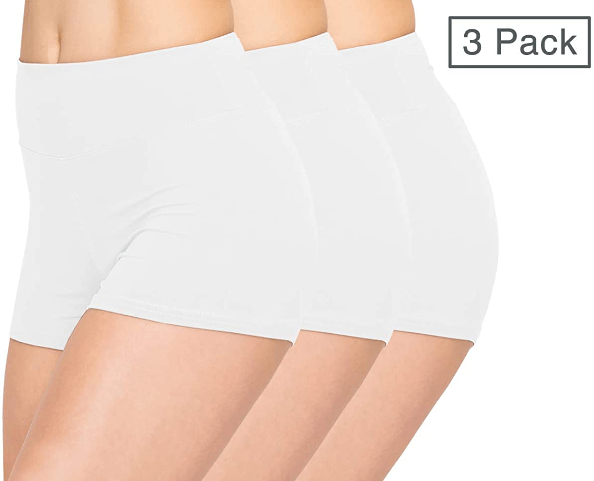 ALWAYS Women Workout Yoga Shorts - Premium Buttery Soft Solid Stretch Cheerleader Running Dance Volleyball Short Pants Apparel & Accessories > Clothing > Shorts Kylie Max   