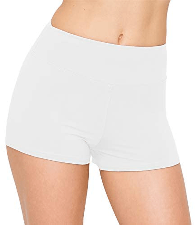 ALWAYS Women Workout Yoga Shorts - Premium Buttery Soft Solid Stretch Cheerleader Running Dance Volleyball Short Pants Apparel & Accessories > Clothing > Shorts Kylie Max   