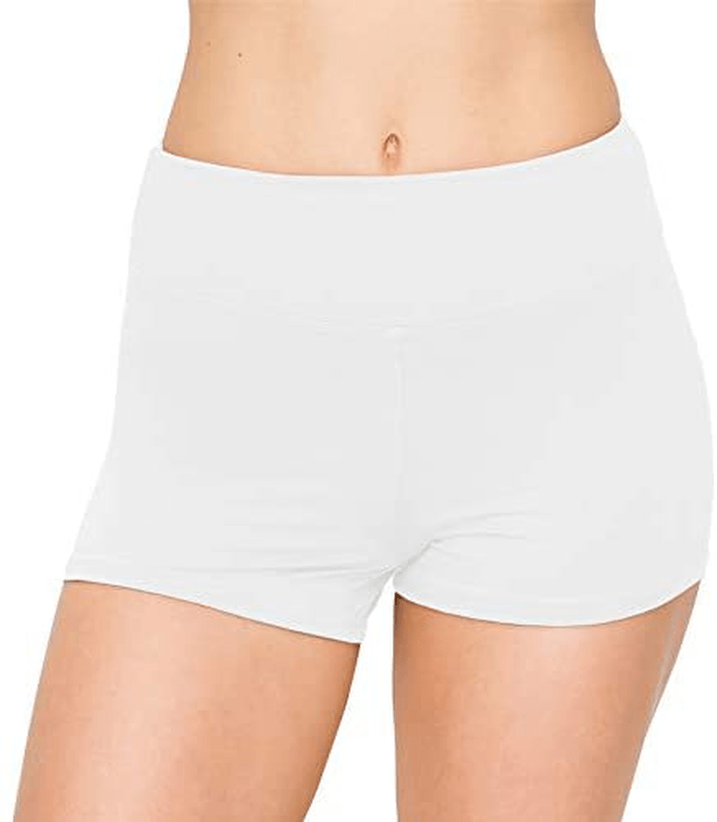 ALWAYS Women Workout Yoga Shorts - Premium Buttery Soft Solid Stretch Cheerleader Running Dance Volleyball Short Pants Apparel & Accessories > Clothing > Shorts Kylie Max   