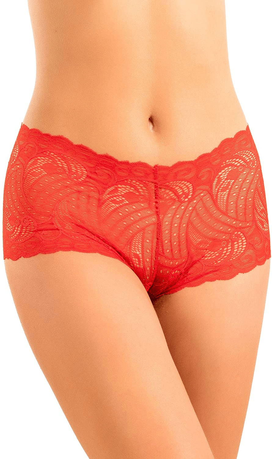 Alyce Intimates Pack of 10 Womens Lace Boyshort Panty, Regular to plus Size Apparel & Accessories > Clothing > Underwear & Socks > Underwear Alyce Ives Intimates   