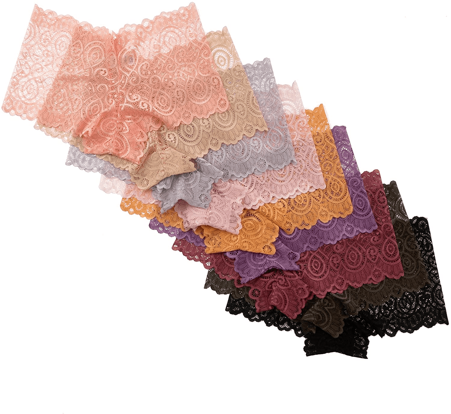 Alyce Intimates Pack of 10 Womens Lace Boyshort Panty, Regular to plus Size Apparel & Accessories > Clothing > Underwear & Socks > Underwear Alyce Ives Intimates   