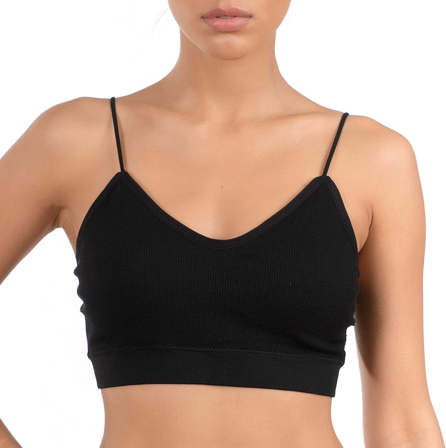 Alyce Intimates Pack of 5 Seamless Womens Ribbed Sleep & Lounge Bra