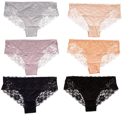 Alyce Intimates Pack of 6 Women’S Lace Bikini Apparel & Accessories > Clothing > Underwear & Socks > Underwear Alyce Ives Intimates Assorted Medium 
