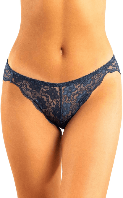 Alyce Ives Intimates 12 Pack Womens Lace Bikini Assorted Colors Apparel & Accessories > Clothing > Underwear & Socks > Underwear Alyce Ives Intimates Floral Lace Medium 