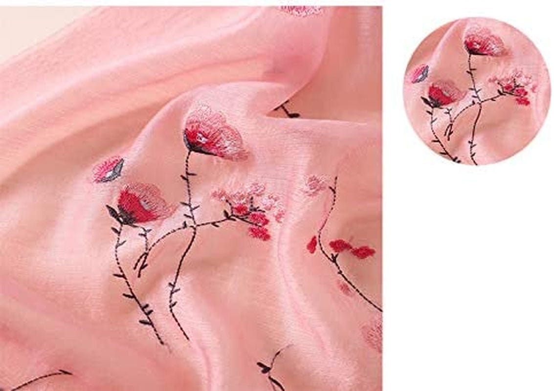 Alysee Women Light Silk&Wool Mixed Lovely Embroidered Scarf Headwrap Shawl Apparel & Accessories > Clothing Accessories > Scarves & Shawls Alysee   