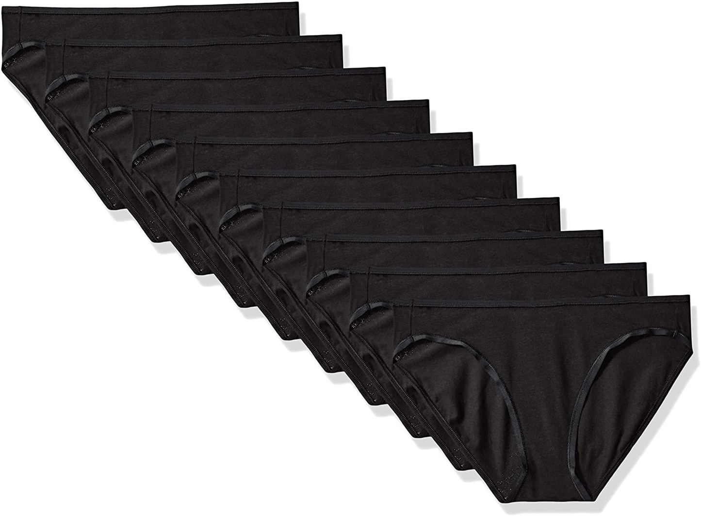 Amazon Essentials Women'S Cotton Bikini Brief Underwear, Multipacks Apparel & Accessories > Clothing > Underwear & Socks > Underwear KYLIE MAX Black 10 X-Large