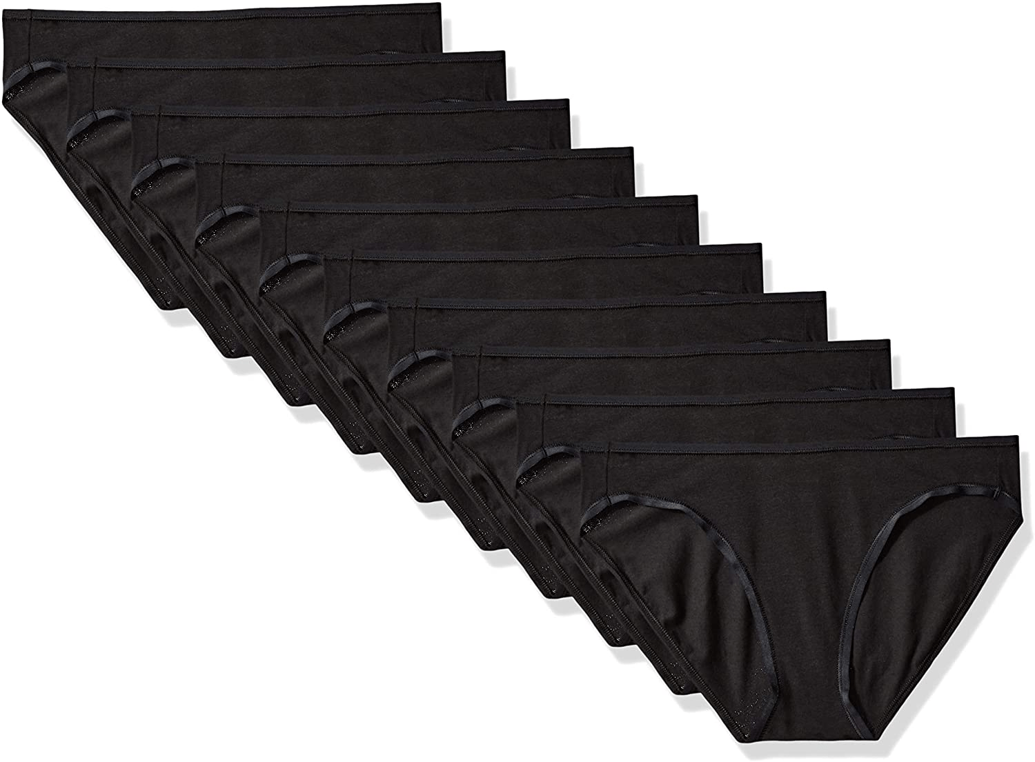 Amazon Essentials Women'S Cotton Bikini Brief Underwear, Multipacks Apparel & Accessories > Clothing > Underwear & Socks > Underwear KYLIE MAX Black 10 X-Large