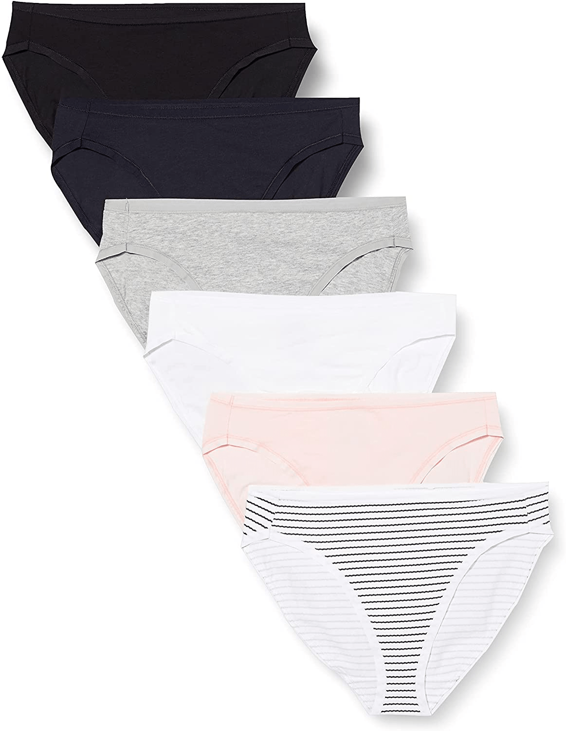 Amazon Essentials Women'S Cotton High Leg Brief Underwear, Multipacks Apparel & Accessories > Clothing > Underwear & Socks > Underwear KYLIE MAX Classic Assorted 6 X-Large