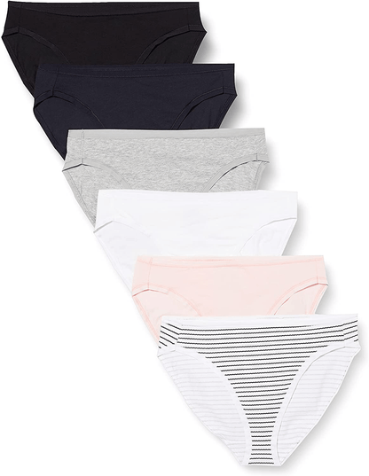 Amazon Essentials Women'S Cotton High Leg Brief Underwear, Multipacks Apparel & Accessories > Clothing > Underwear & Socks > Underwear KYLIE MAX Classic Assorted 6 X-Large