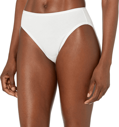 Amazon Essentials Women'S Cotton High Leg Brief Underwear, Multipacks Apparel & Accessories > Clothing > Underwear & Socks > Underwear KYLIE MAX White 6 X-Small