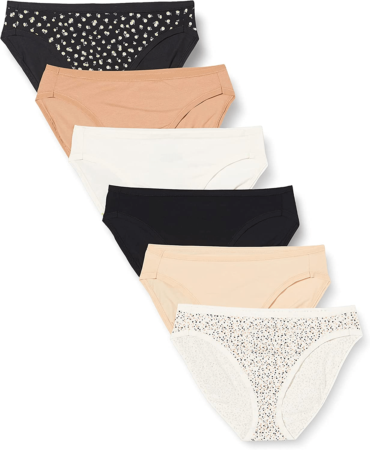 Amazon Essentials Women'S Cotton High Leg Brief Underwear, Multipacks Apparel & Accessories > Clothing > Underwear & Socks > Underwear KYLIE MAX Fall Floral 6 X-Large