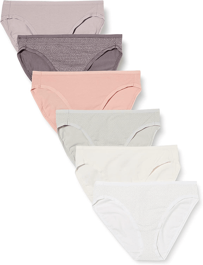 Amazon Essentials Women'S Cotton High Leg Brief Underwear, Multipacks Apparel & Accessories > Clothing > Underwear & Socks > Underwear KYLIE MAX Ditsy Dots 6 XX-Large