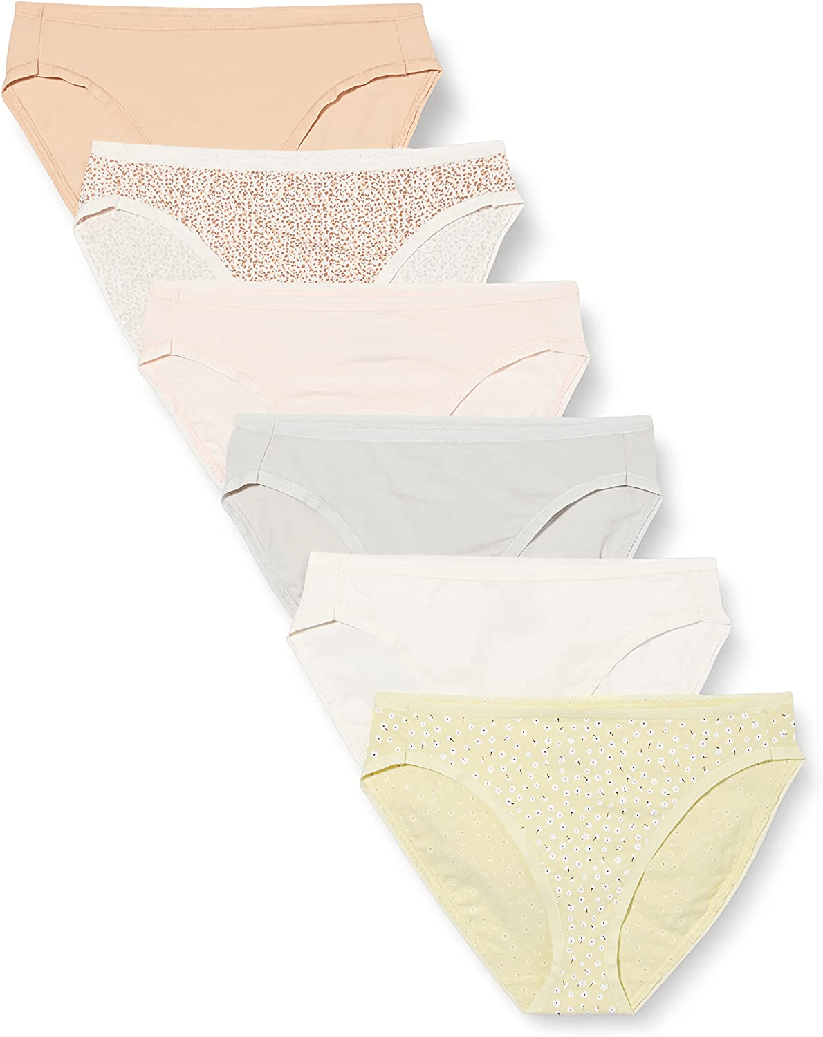 Amazon Essentials Women'S Cotton High Leg Brief Underwear, Multipacks Apparel & Accessories > Clothing > Underwear & Socks > Underwear KYLIE MAX Summer Floral 6 Medium